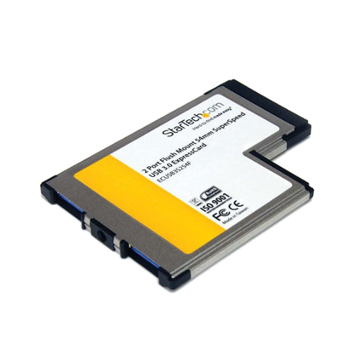 StarTech ECUSB3S254F 2-Port USB 3.0 Flush Mount Expresscard 54mm Card Adapter