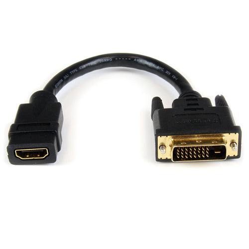 StarTech HDDVIFM8IN 8 inch HDMI to DVI-D Video Cable Adapter Female/Male