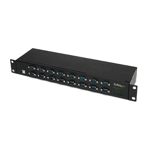 StarTech ICUSB23216F 16-Port Rackmount FTDI USB to Serial COM Adapter Hub