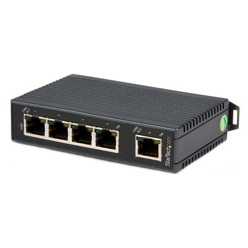 StarTech IES5102 5-Port Industrial Ethernet Switch DIN Rail Mount