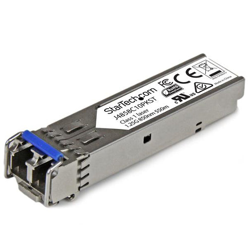 StarTech J4859C10PKST Gigabit SM/MM LC Fiber SFP Transceiver HP J4859C Compatible, 10 Pack