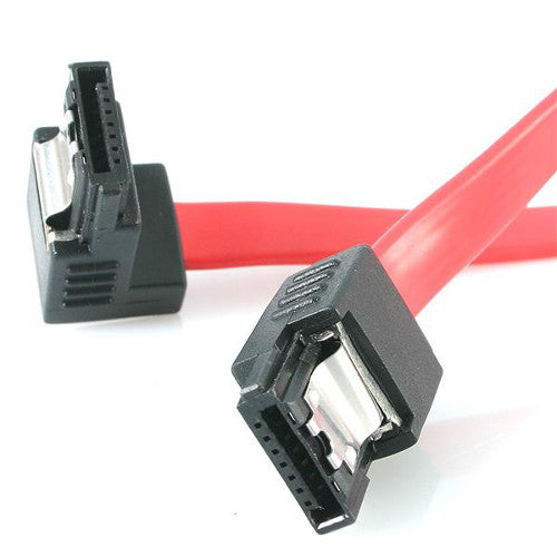 StarTech LSATA18RA1 18 inch Latching SATA to Right Angle SATA Serial ATA Cable
