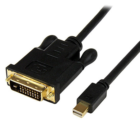 StarTech MDP2DVIMM6B 6 ft Mini DisplayPort to DVI Adapter Converter Cable 1920x1200 (Black)