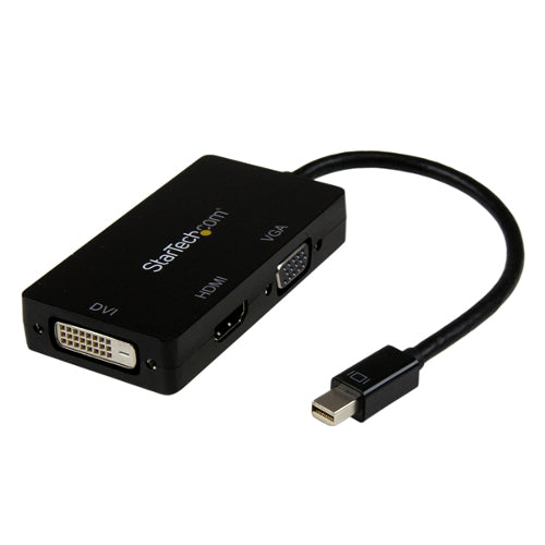StarTech MDP2VGDVHD 3-in-1 Travel A/V Adapter Mini DisplayPort to VGA DVI or HDMI Converter