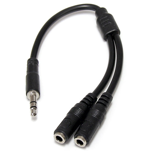 StarTech MUY1MFFS Slim Stereo Splitter Cable 3.5mm Male to 2x 3.5mm Female