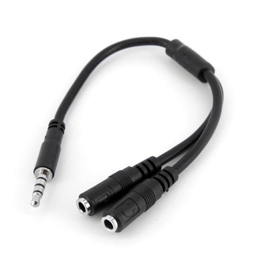 StarTech MUYHSMFF 3.5mm Headset Adapter with Headphone/Microphone Plugs Male/Female