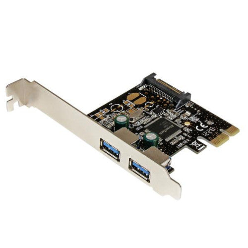 StarTech PEXUSB3S25 2-Port PCI Express USB 3.0 Card Adapter with UASP-LP4 Power