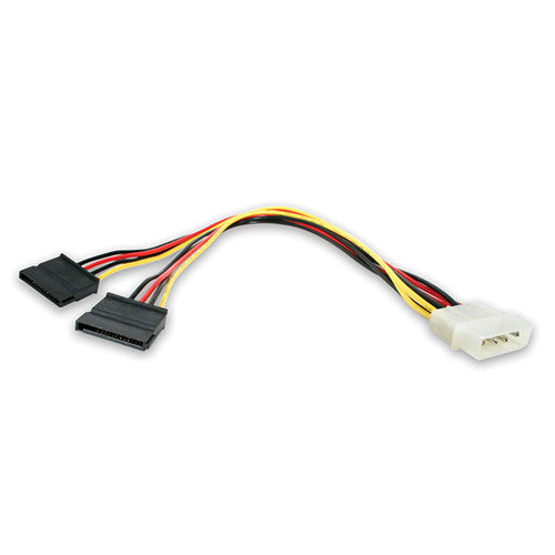 StarTech PYO2LP4SATA 12 inch LP4 to 2 SATA Power Y Cable Adapter