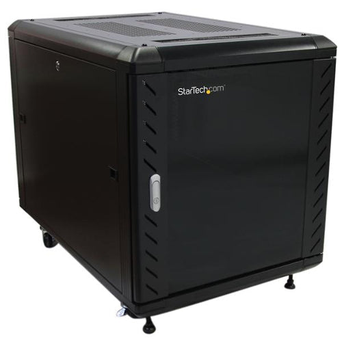 StarTech RK1236BKF 12U Enclosed Server Rack Cabinet with Casters
