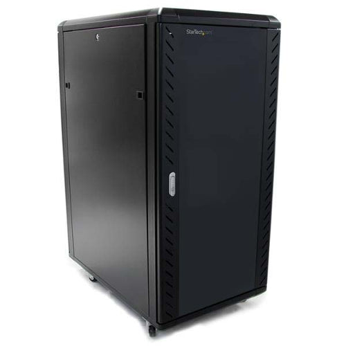StarTech RK2536BKF 25U Enclosed Server Rack Cabinet with Casters