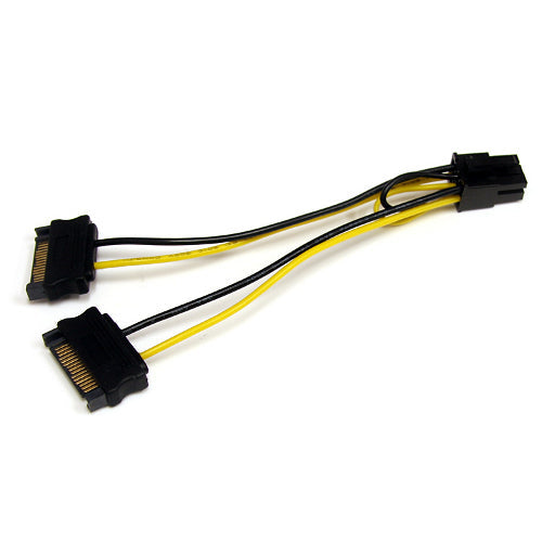 StarTech SATPCIEXADAP 6 inch SATA Power to PCI Express Video Card Power Cable Adapter