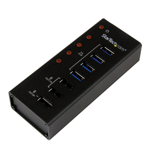 StarTech ST4300U3C3 4-Port USB 3.0 Hub Plus 3 Dedicated USB Charging Ports