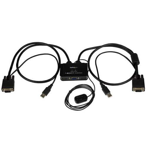 StarTech SV211USB 2-Port USB VGA Cable KVM Switch with Remote Switch