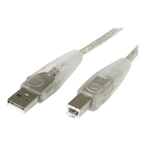 StarTech USB2HAB10T 10ft High Speed USB 2.0 Cable (Clear)