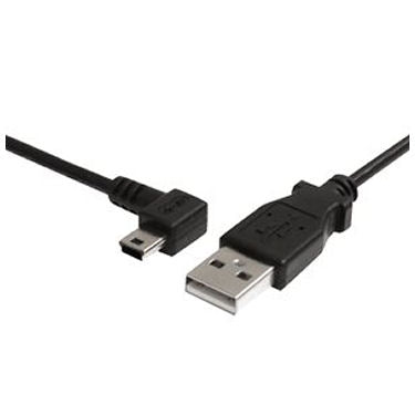 StarTech USB2HABM3LA 3ft Left Angle Mini USB Cable
