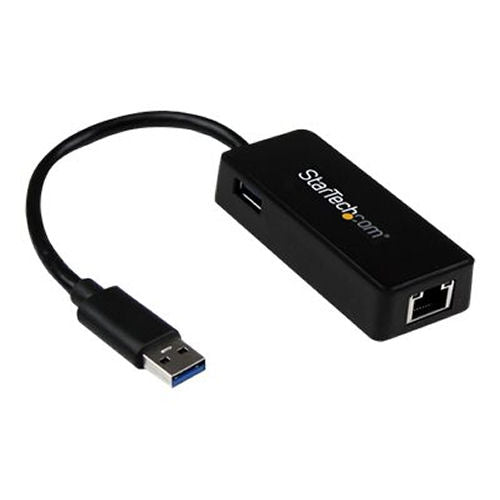 StarTech USB31000SPTB Gigabit Ethernet USB 3.0 Network Adapter with USB Port