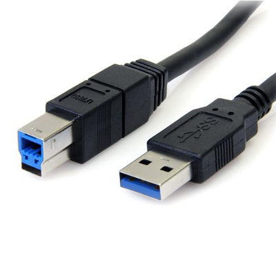 StarTech USB3SAB6BK 6 ft A to B USB 3.0 Cable Male/Male (Black)