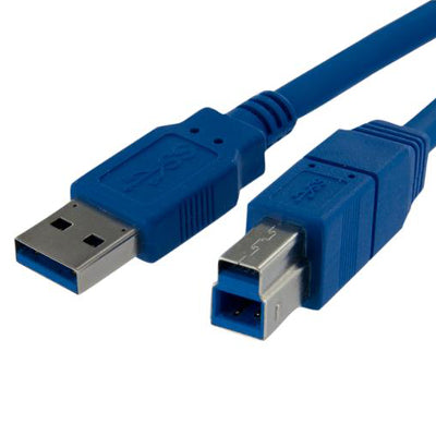 StarTech USB3SAB6 6 ft A to B USB 3.0 Cable Male/Male (Blue)