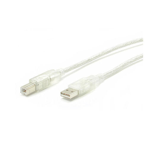 StarTech USBFAB10T 10ft High Speed USB 2.0 Cable (Clear)