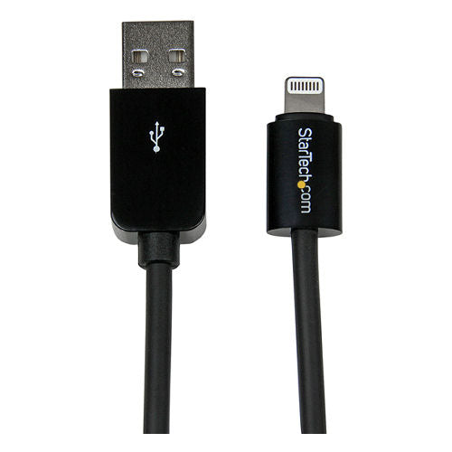 StarTech USBLT1MB 3ft Apple 8-Pin USB Lightning Cable (Black)