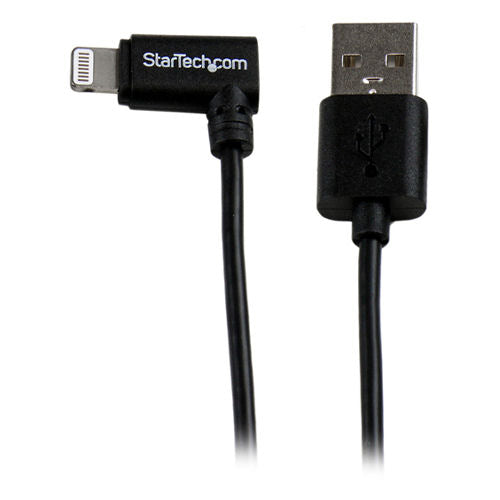 StarTech USBLT2MBR 6ft Angled Apple 8-Pin USB Lightning Cable (Black)