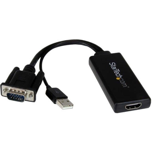 StarTech VGA2HDU VGA to HDMI Adapter with USB Power & Audio