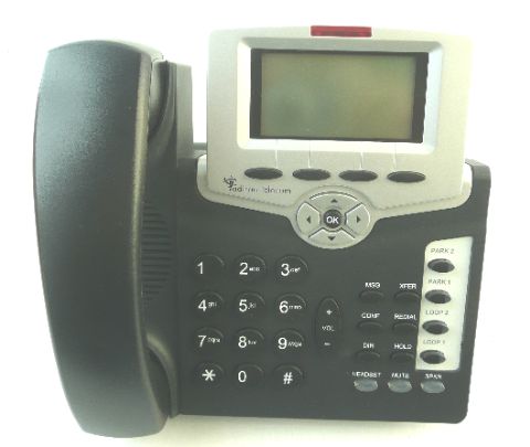 Tadiran T208M IP Speaker Display Phone (Black/Refurbished)