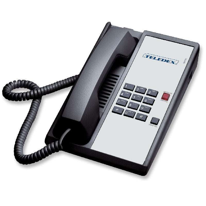 Teledex DIA653091 Diamond Single Line Guestroom Telephone (Black)