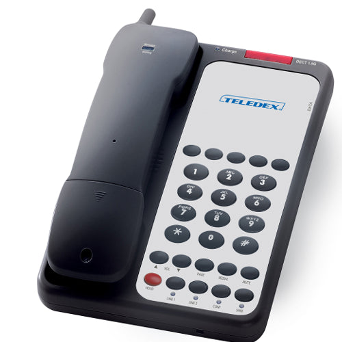Teledex OPL971491 Opal DCT2905 2-Line Cordless 5-Guest Key Hospitality Phone