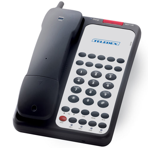 Teledex OPL973591 Opal DCT2910 2-Line Cordless 10-Guest Key Hospitality Phone