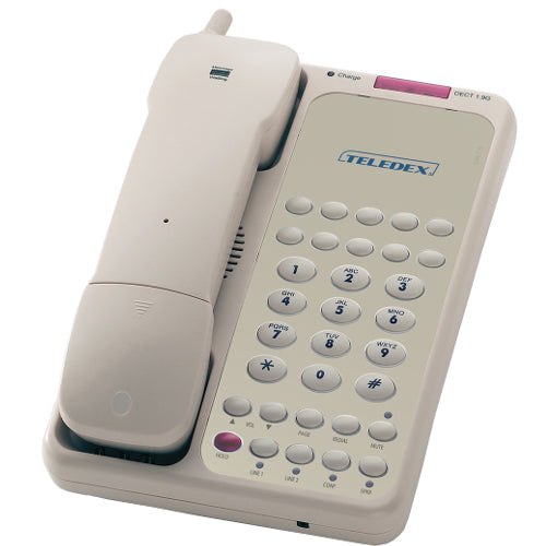 Teledex OPL97359 Opal DCT2910 2-Line Cordless 10-Guest Key Hospitality Phone