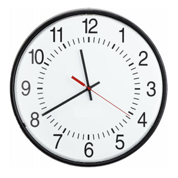 Valcom V-A2416 16 inch Round Wired Analog Clock, 24V