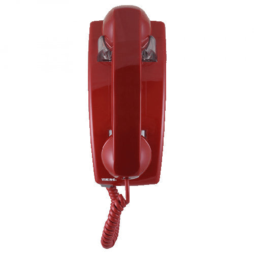 Viking K-1500P-W No Dial Wall Phone with Ringer (Red)