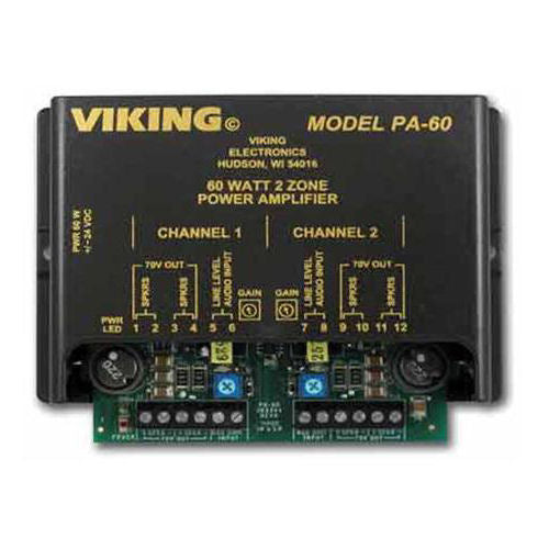 Viking PA-60 60W Compact Two Zone Amplifier