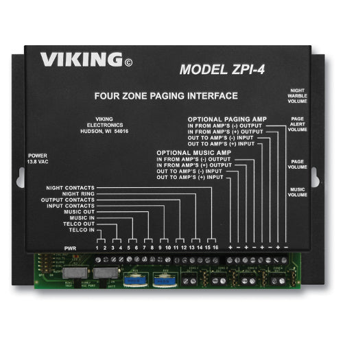 Viking ZPI-4 4 Zone Paging Controller