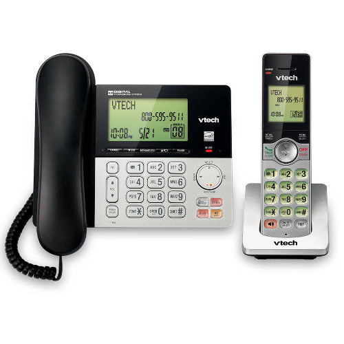VTech CS6949 Standard Corded Phone with Expandable Cordless Handset and Answering System