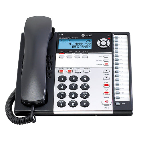 AT&T 1040 4-Line Basic Expandable Speakerphone (Dark Silver/Refurbished)
