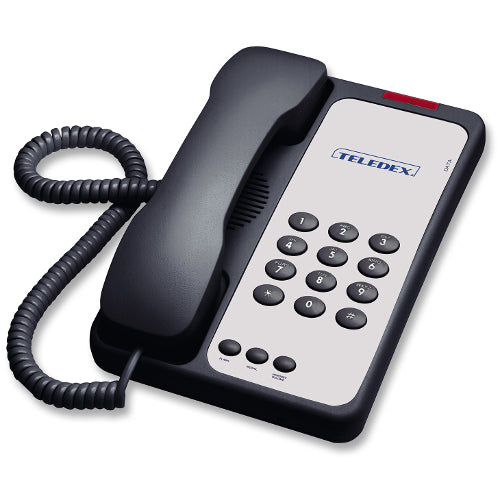 Teledex OPL760391 Opal 1002 Single-Line Hospitality Phone (Black)