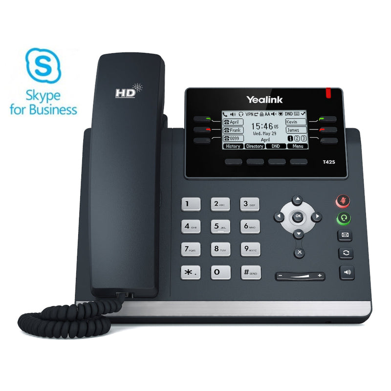 Yealink SFB-T42S Skype for Business IP Phone (Refurbished)
