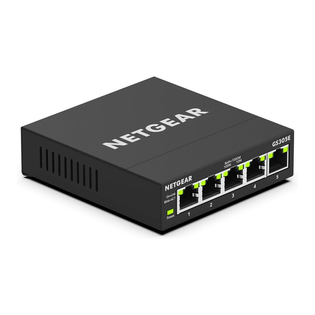 Netgear GS305E-100NAS 5-Port Gigabit Ethernet Plus Switch (New)