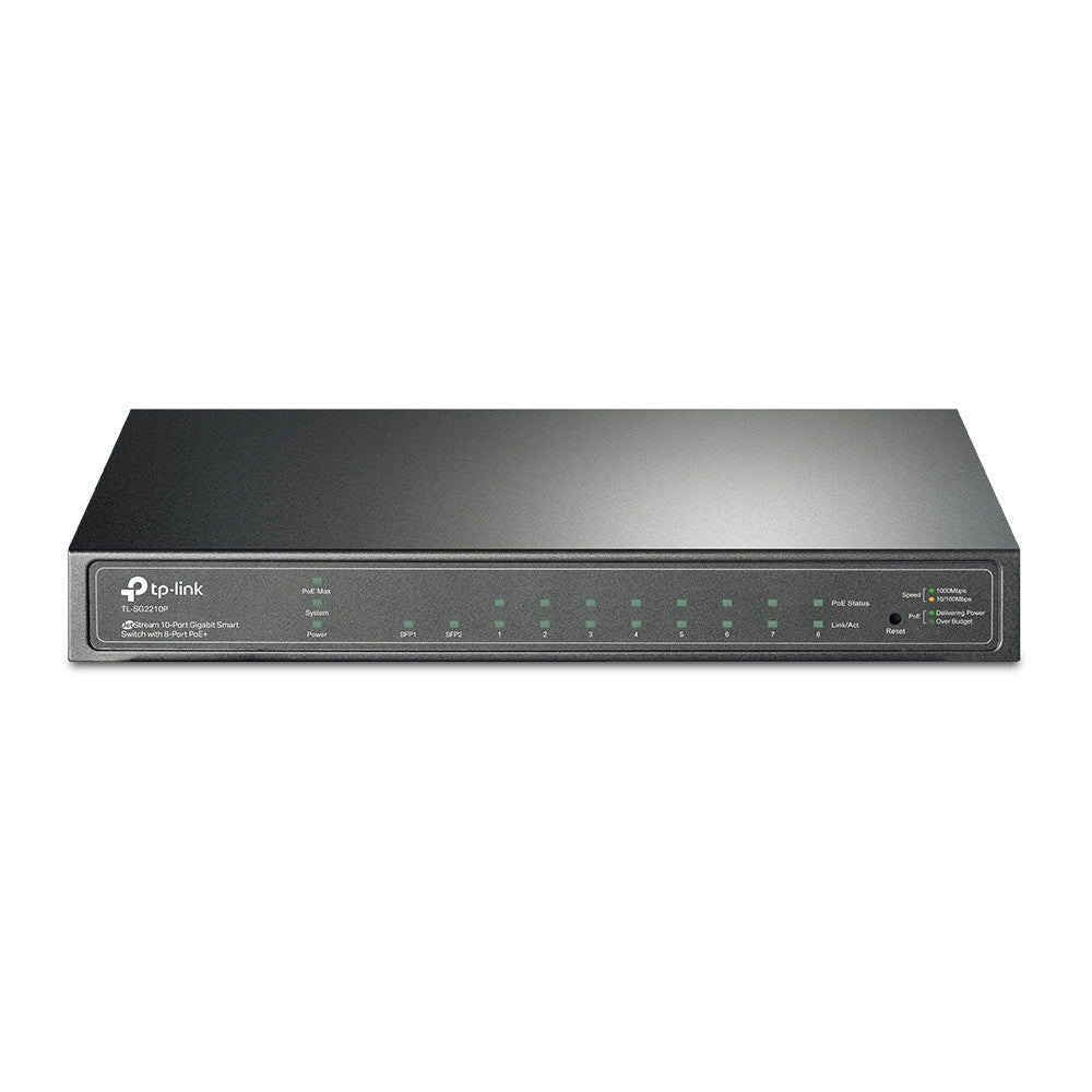 TP-Link TL-SG2210P JetStream 10-Port Gigabit Smart Switch with 8-Port PoE+ (New)