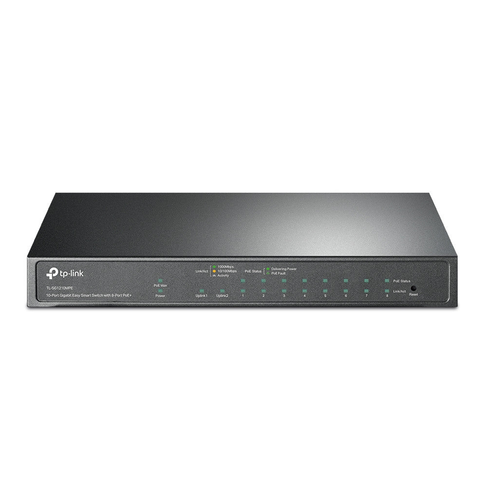 TP-Link TL-SG1210MPE 10-Port Gigabit Easy Smart Switch with 8-Port PoE+ (New)
