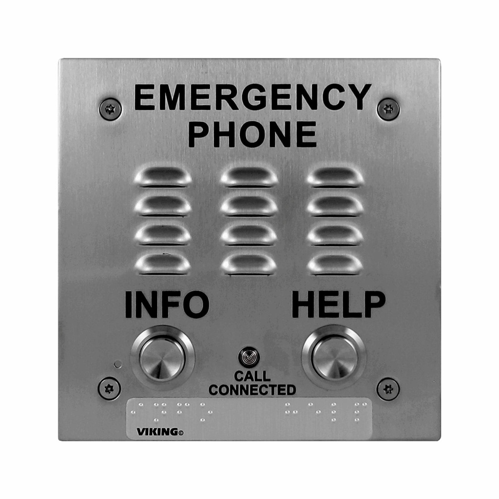 Viking E-1600-20-IPEWP Two Button VoIP Emergency Phone With EWP (New)