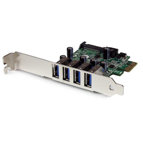 StarTech PEXUSB3S4V 4-Port PCI Express USB 3.0 Controller Card Adapter