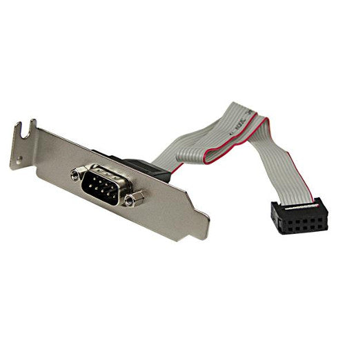 StarTech PLATE9MLP 9 Pin Serial Male to 10 Pin Motherboard Header Low Profile Slot Plate