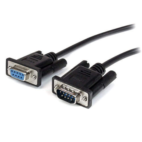StarTech MXT1002MBK 2m Straight Through DB9 RS232 Serial Cable Male/Female (Black)