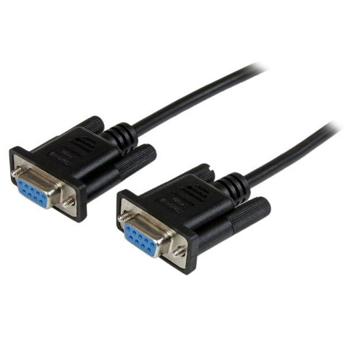 StarTech SCNM9FF2MBK 2m DB9 RS232 Serial Null Modem Cable Female/Female (Black)