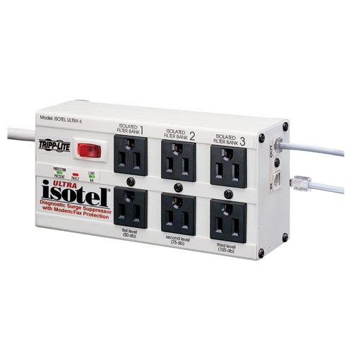 Tripp Lite ISOTEL6ULTRA Isobar 6-Outlets 3330 Joules Surge Protector