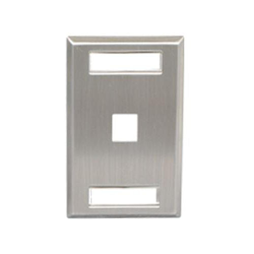 ICC 107S01SS 1-Port Single Gang Faceplate (Stainless Steel)