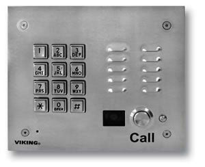 Viking K-1705-3-EWP Color Camera Entry Phone with Key Pad with Enhanced Weather Protection (Stainless Steel)
